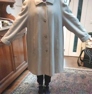 Cappotto vintage beige/blu