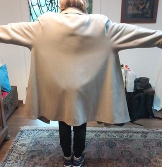 Cappotto vintage beige/blu