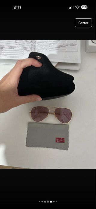 Gafas Ray-Ban Polarizadas Dorado/Rosa