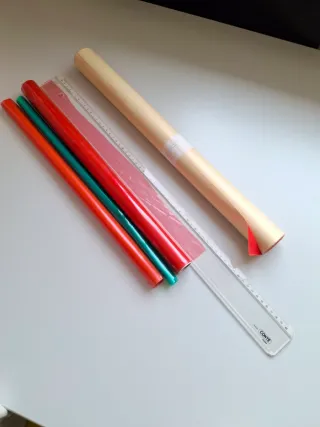 Set rotoli carta vellutata e plastificata