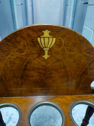 Paragüero-bastonero de madera de nogal