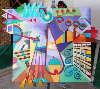 Quadro moderno astratto contemporaneo