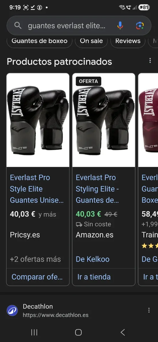 Guantes Boxeo Everlast Elite 14 Oz