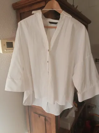 Camisa blanca manga ancha