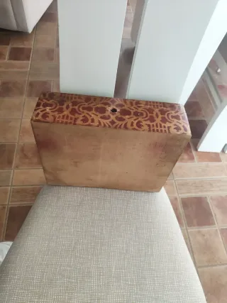 Caja joyero madera departamentos antiguo