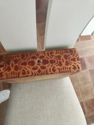 Caja joyero madera departamentos antiguo