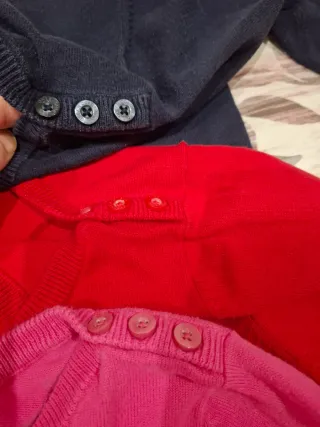 3 jerséis mujer azul, rojo, rosa 100% algodón