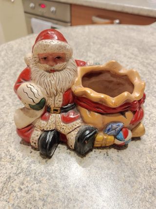 Decorazione Natalizia Babbo 2 pezziNatale Ceramica