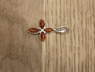 Colgante Plata y Ámbar Báltico Natural