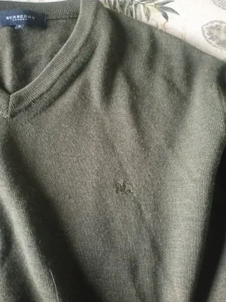 Chaleco Burberry London Talla 6 Verde Oliva