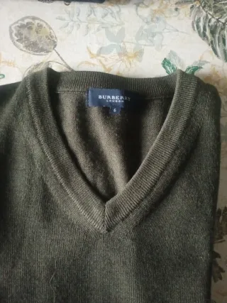 Chaleco Burberry London Talla 6 Verde Oliva