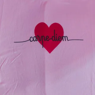 Camiseta rosa Carpe Diem talla L