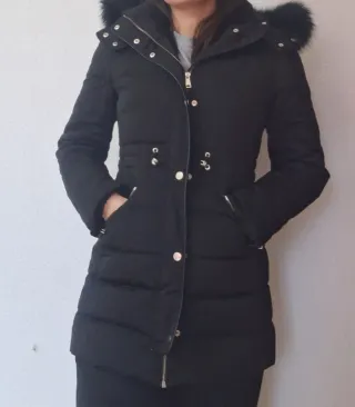 Plumífero Zara Negro con Capucha