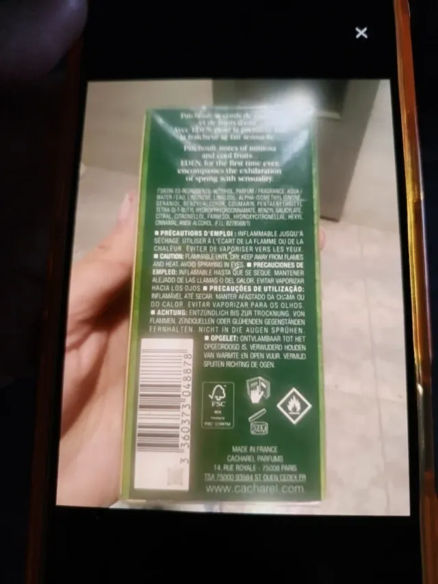 Cacharel Edén Colonia 50ml