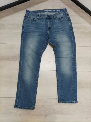 Pantalón Vaquero Elástico de Ajuste Ceñido 33W 28L