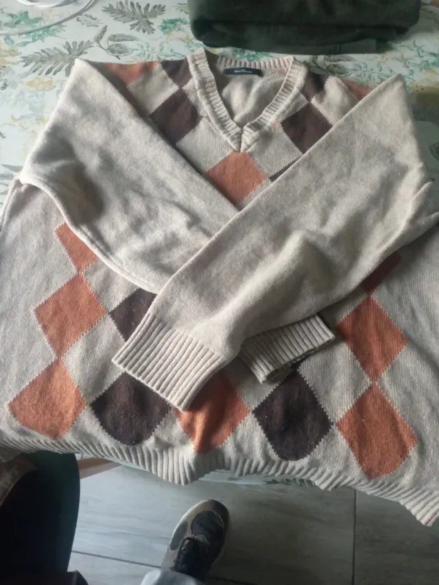 Chaleco New Classic Beige y Marrón