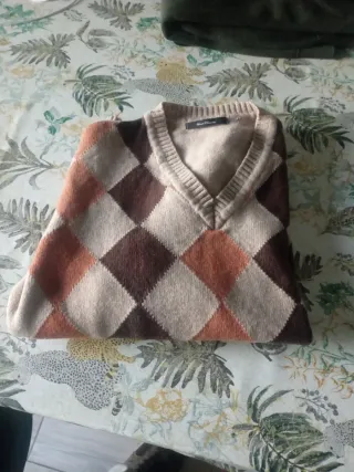 Chaleco New Classic Beige y Marrón