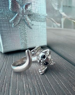 Anillo de Plata Gatito