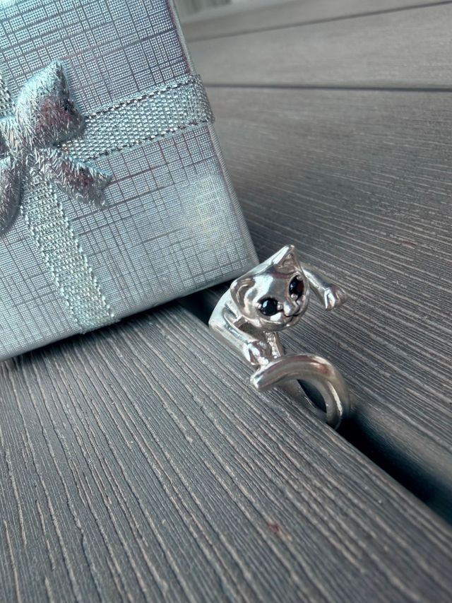 Anello Gatto in Argento