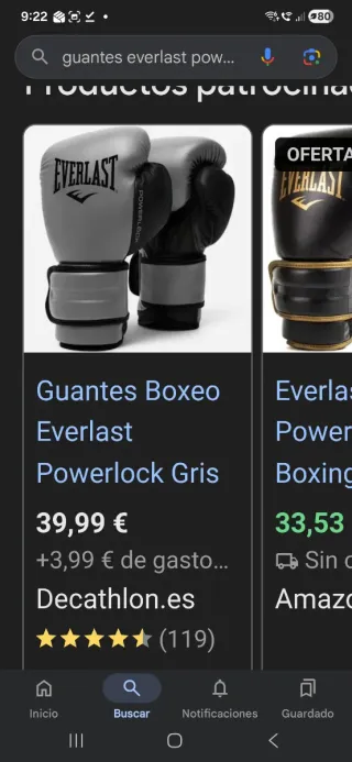 Guantes Boxeo Everlast Powerlock 10oz