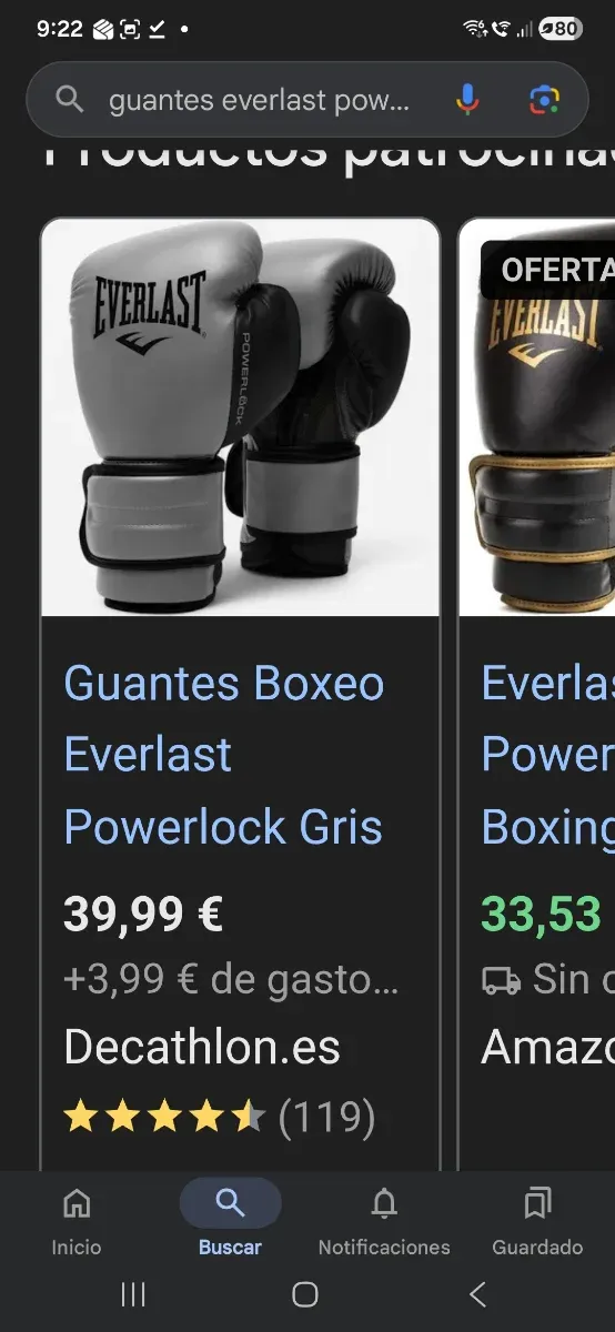 Guantes Boxeo Everlast Powerlock 10oz
