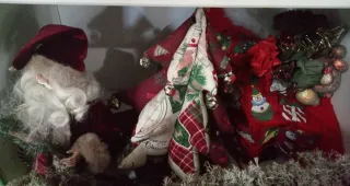 Decoración Navideña Santa Claus y Saco