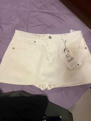 Falda pantalón blanca mujer talla L
