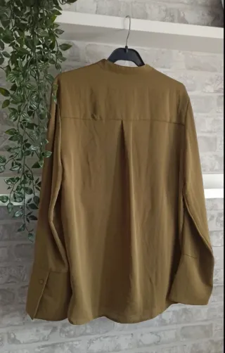 Camisa Mango Verde Oliva Talla S