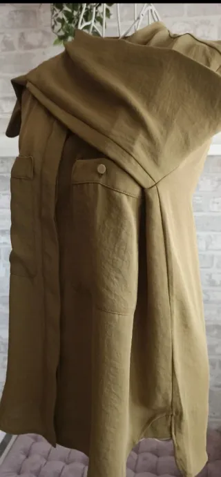 Camisa Mango Verde Oliva Talla S