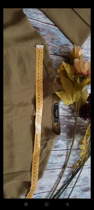 Camisa Mango Verde Oliva Talla S