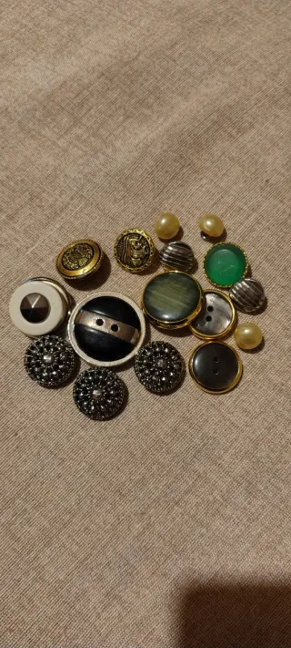 Lotto Bottoni Oro e Verde