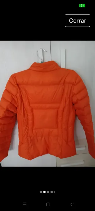 Anorak Plumas Ligero Naranja