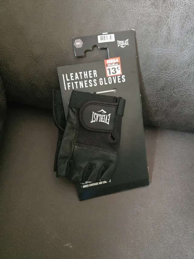 Guantes Fitness Cuero Everlast Talla S