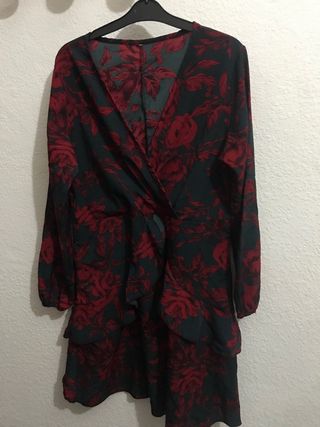 Vestido estampado floral manga larga T. M