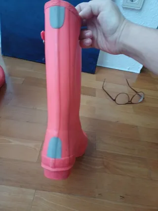 Botas de agua Hunter infantiles color  rosa fluor