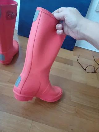 Botas de agua Hunter infantiles color  rosa fluor