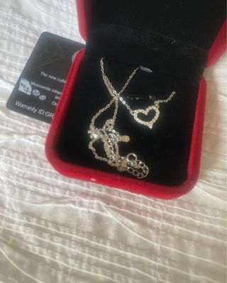 Collar Corazón Plata 925 Moissanitas