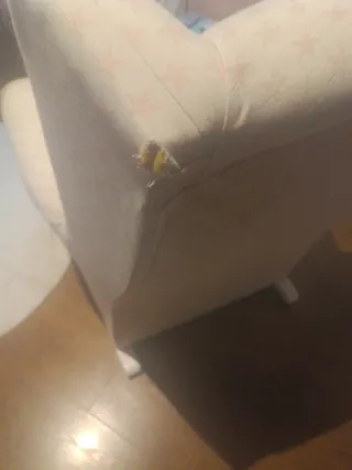 Sillón de lactancia rosa con estrellas