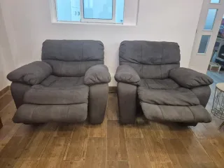 Poltrona relax elettrica grigia