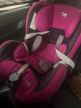 Silla coche bebé rosa con tortuga