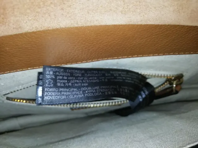 Bolso piel Massimo Dutti marrón