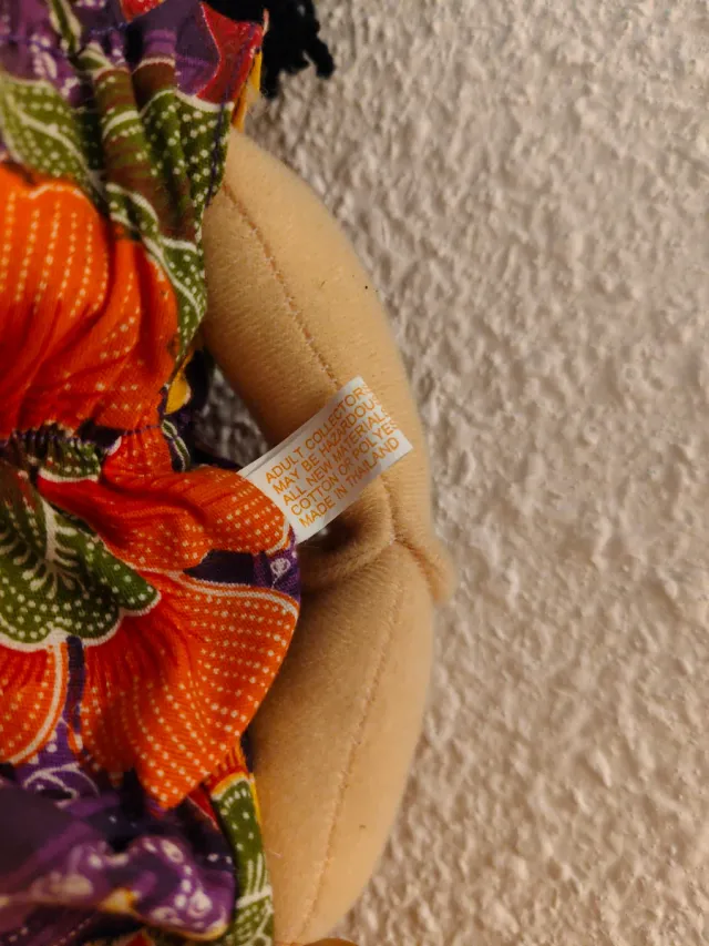 Vecchia bambola in tessuto 19 cm