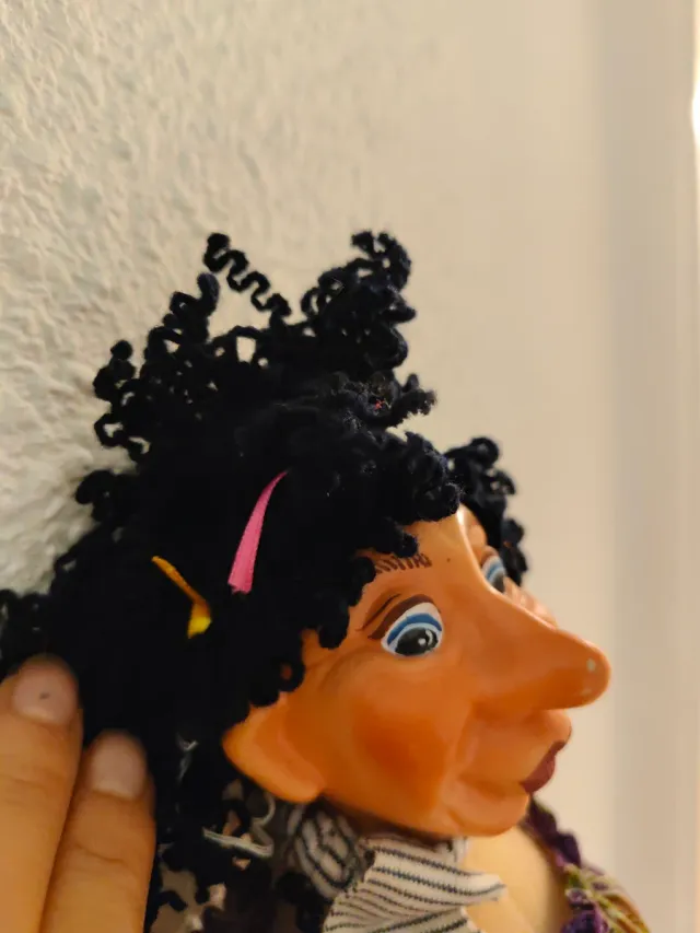 Vecchia bambola in tessuto 19 cm