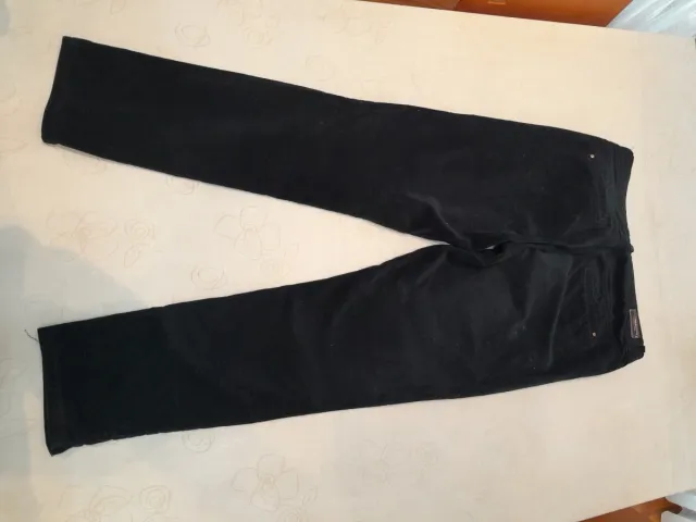 Pantalón algodón tacto terciopelo talla 40 negro