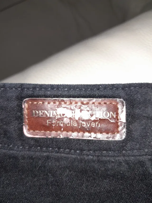 Pantalón algodón tacto terciopelo talla 40 negro