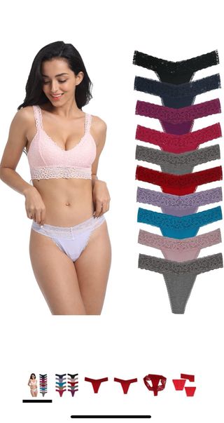 SURTIDO DE 10Tangas de encaje nuevos (Talla única)