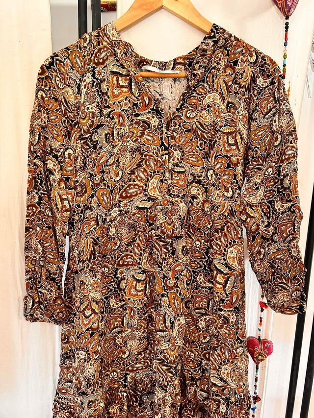 Vestido corto Mango estampado talle M