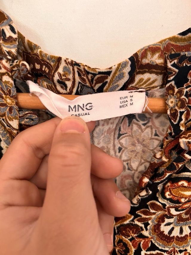 Vestido corto Mango estampado talle M