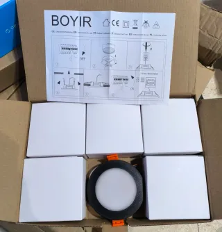 Pack 6 Focos LED Boyir 6W Negros Regulables