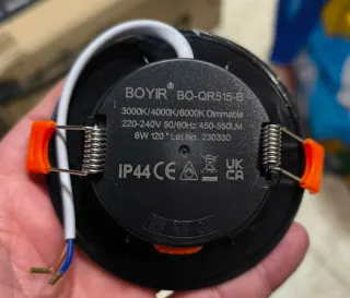 Pack 6 Focos LED Boyir 6W Negros Regulables